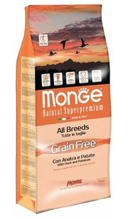 Monge Корм для собак Grain Free – Утка с картофелем. Беззерновой корм для собак фото